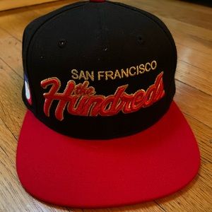 The Hundreds San Francisco red & gold SnapBack hat. 49ers colors!